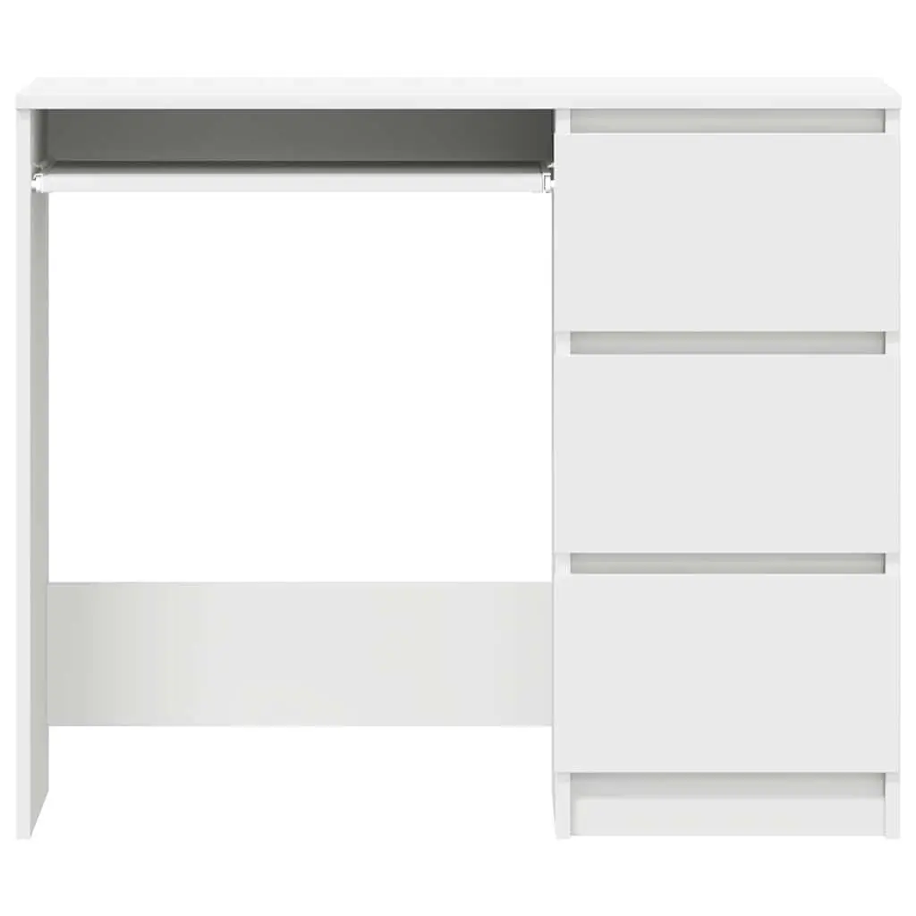 Office Desk Engineered Wood 90cm White Workstation Study Table