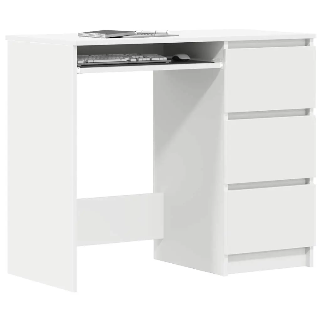 Office Desk Engineered Wood 90cm White Workstation Study Table