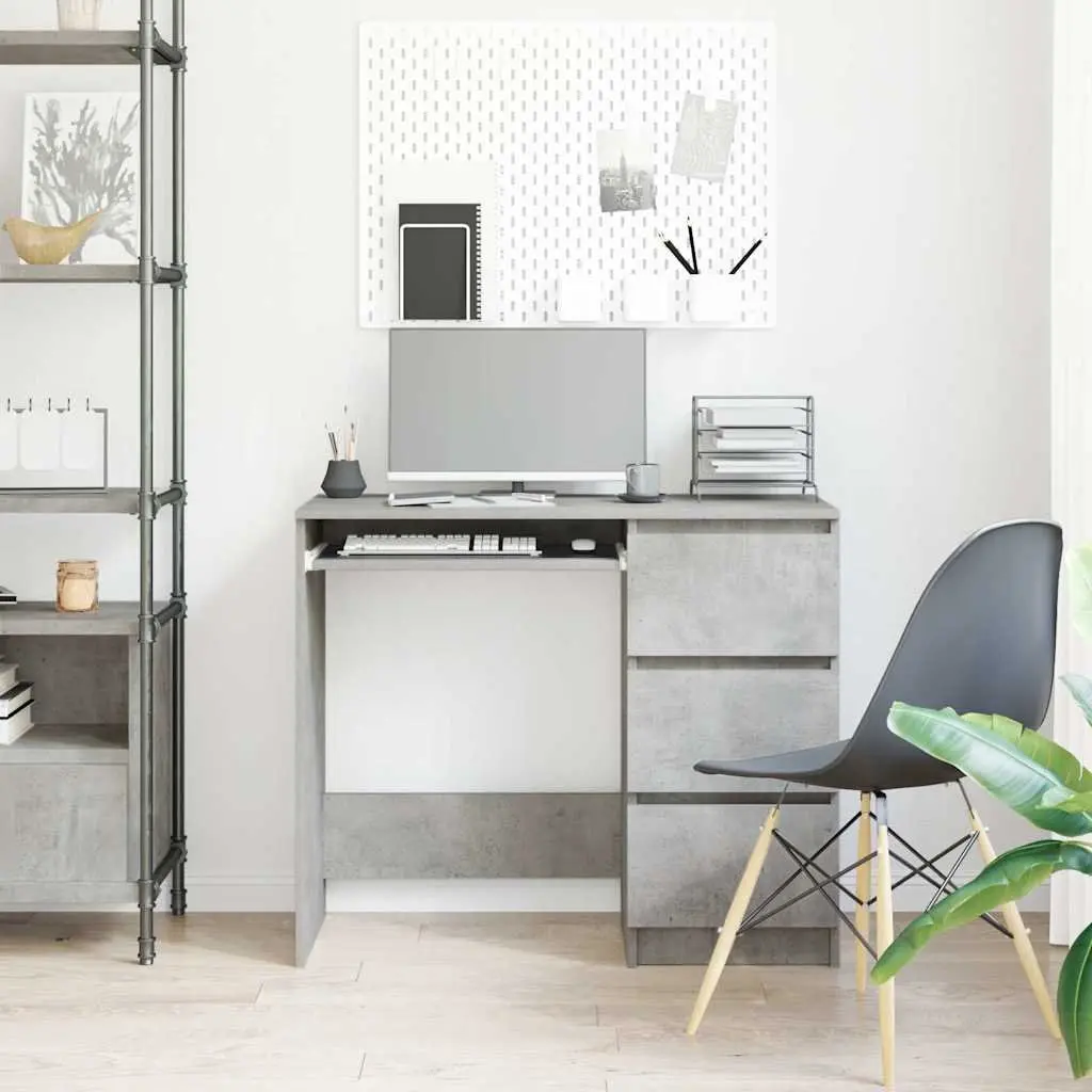 Concrete Grey Desk, 90cm