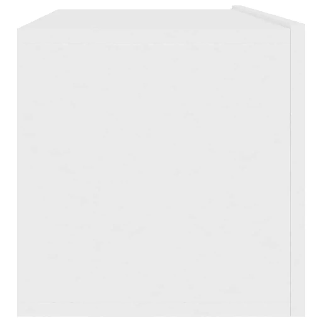 White Wall-Mounted TV Cabinet with Storage