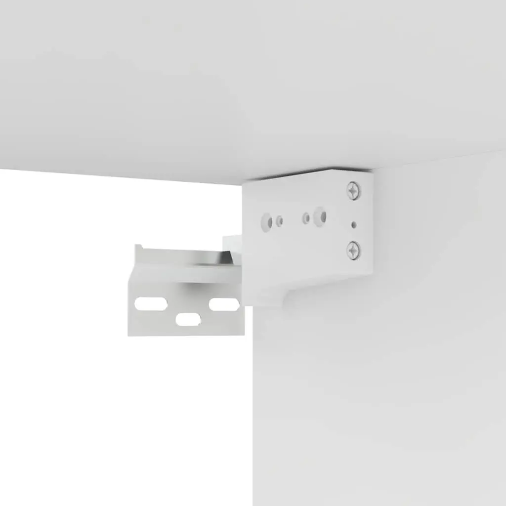 White Wall-Mounted TV Cabinet with Storage
