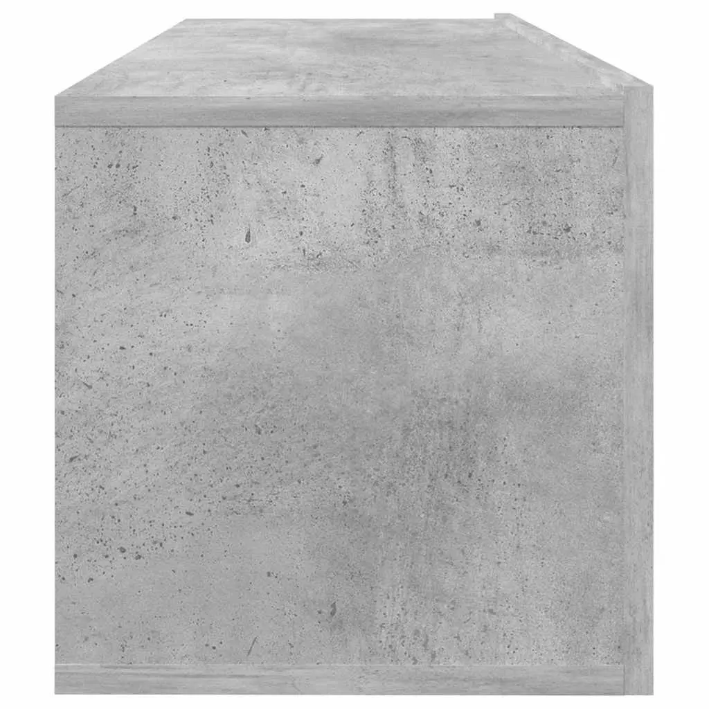 Wall-Mounted TV Cabinet Storage Unit 100x30x30 cm Grey Drop-Down Doors