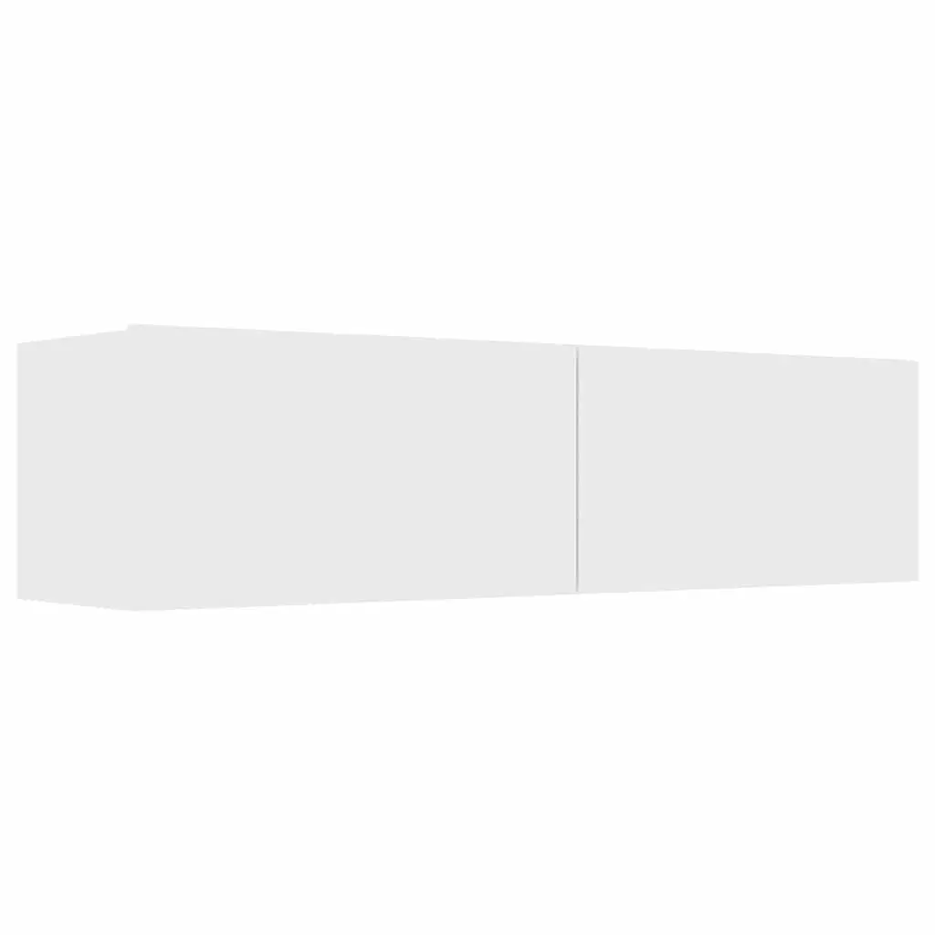Wall-Mounted TV Cabinet Storage Unit 120x30x30 cm Drop-Down Doors White