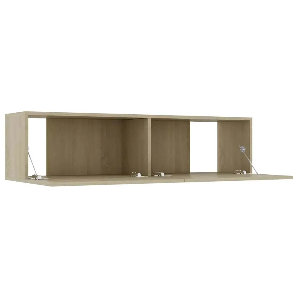 Wall-Mounted TV Cabinet Storage Unit Brown 120x30x30 cm Drop-Down Doors