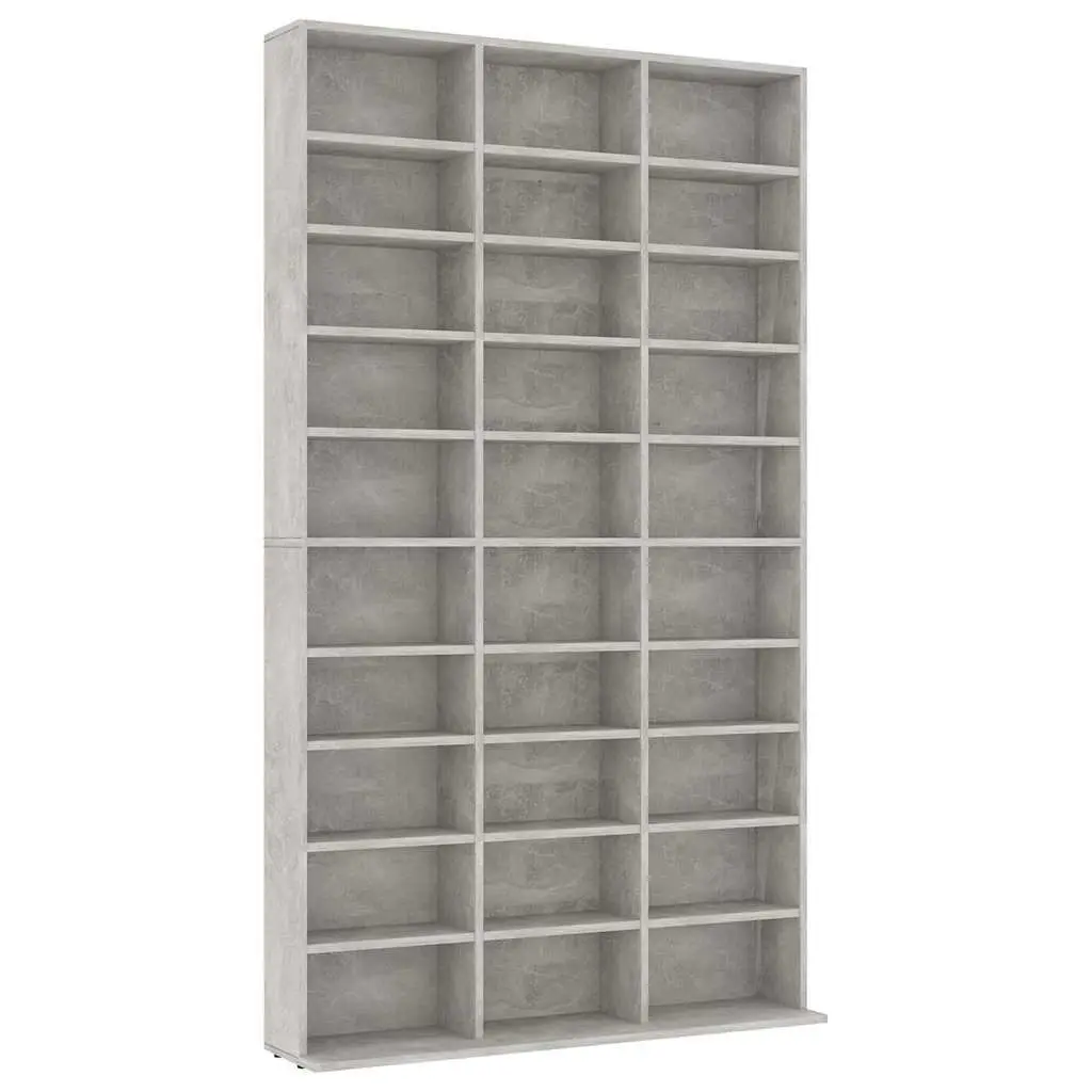 Grey CD Cabinet with 30 Storage Compartments