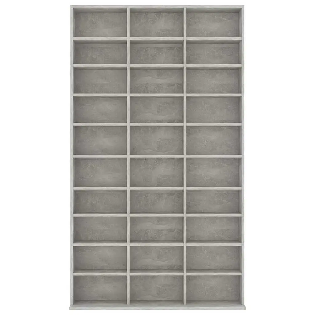 Grey CD Cabinet with 30 Storage Compartments