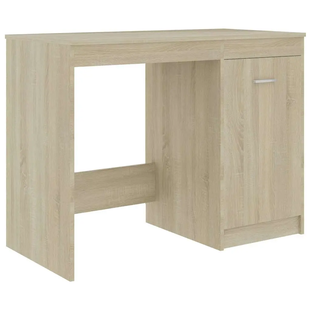 Office Desk Writing Table with Storage Cabinet 100 x 50 x 76 cm Brown