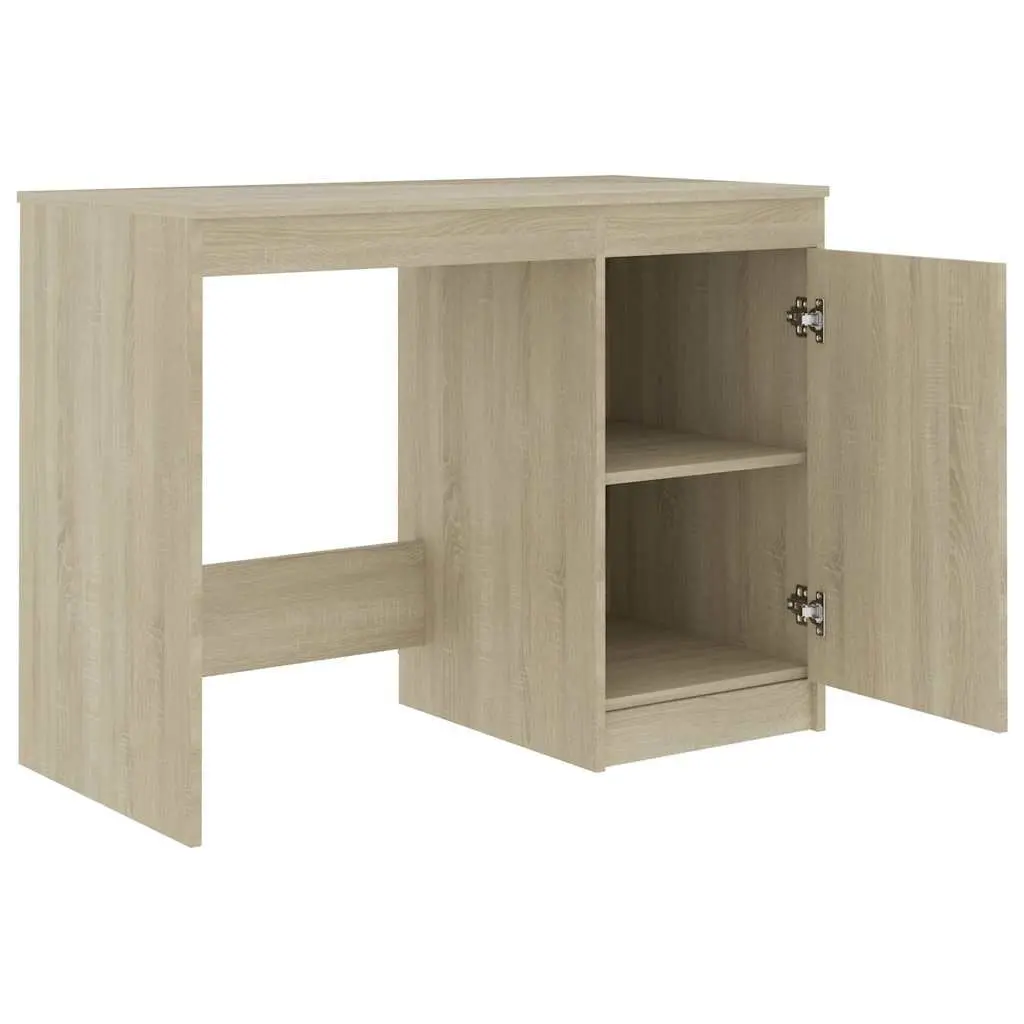 Office Desk Writing Table with Storage Cabinet 100 x 50 x 76 cm Brown