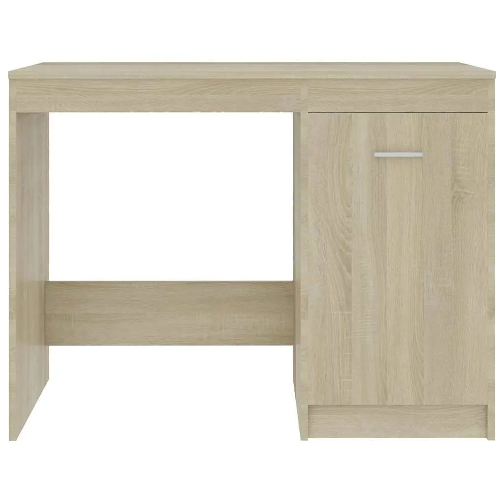 Office Desk Writing Table with Storage Cabinet 100 x 50 x 76 cm Brown