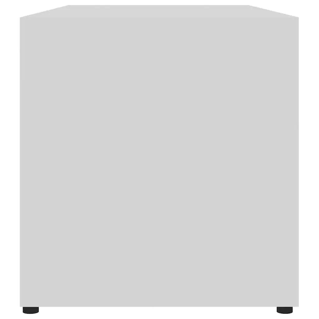 TV Cabinet Storage Unit with Drawers and Door Compartment 80W x 34D x 36H cm White Engineered Wood