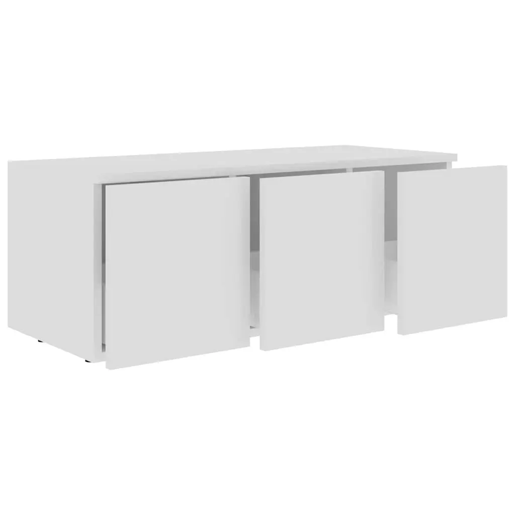 TV Cabinet Storage Unit 80x34x30 cm White with 3 Drawers for Living Room