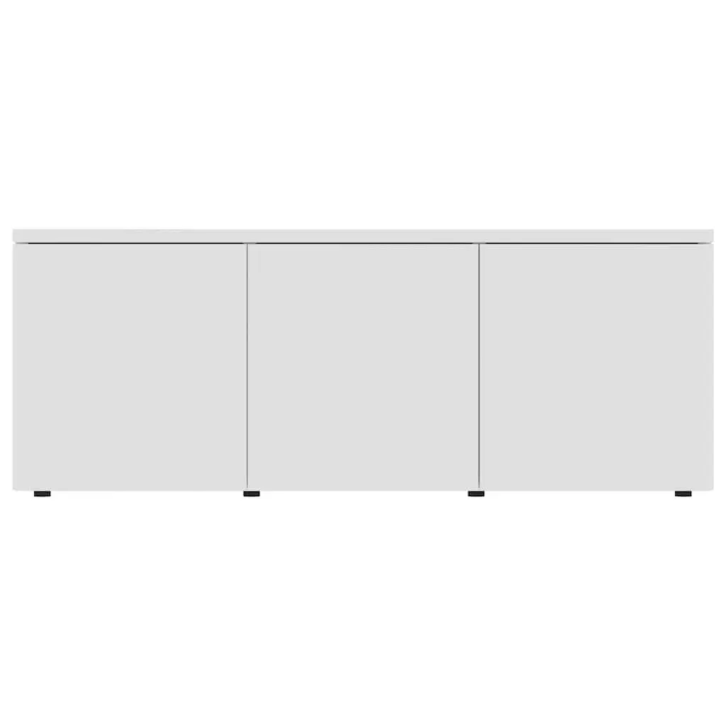 TV Cabinet Storage Unit 80x34x30 cm White with 3 Drawers for Living Room