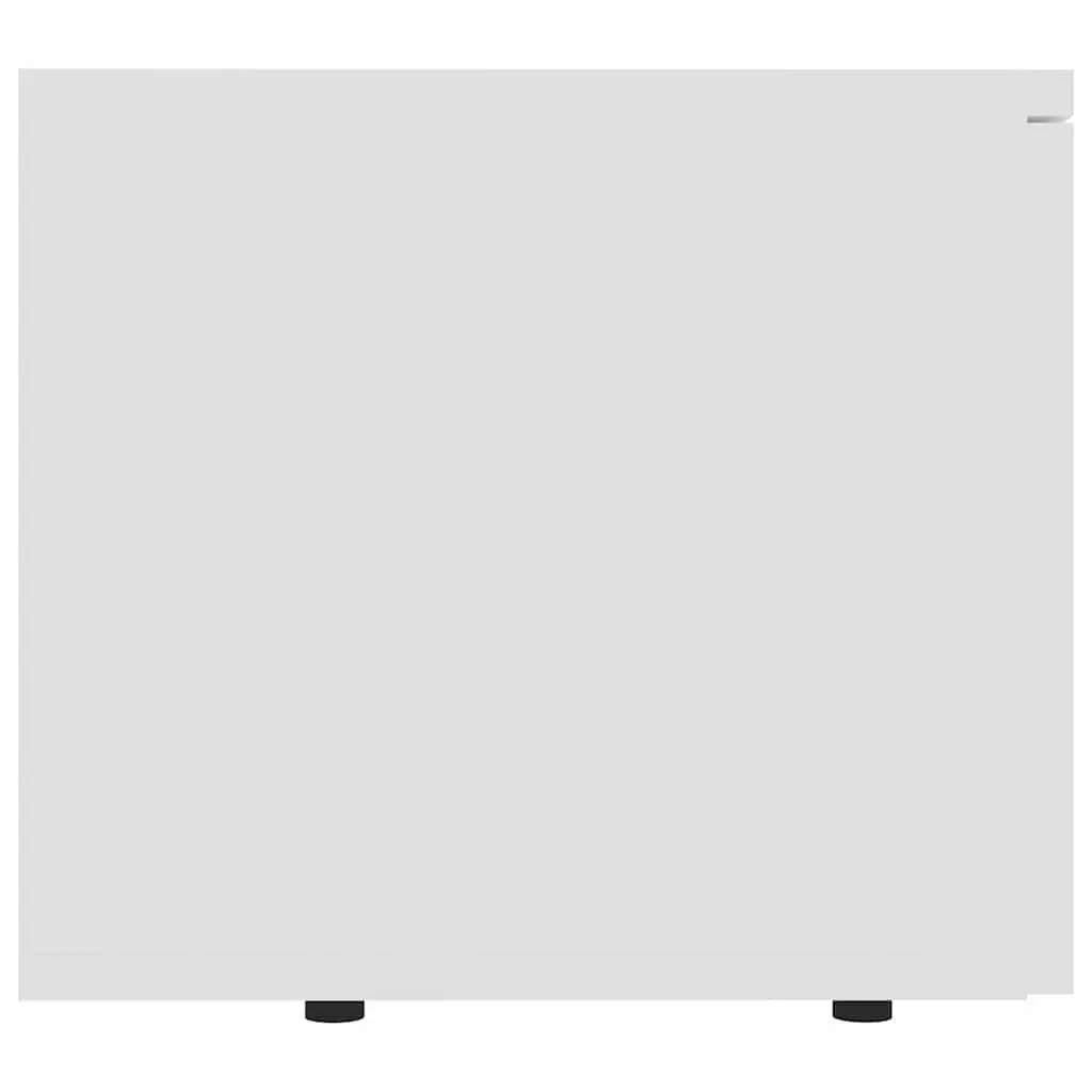 TV Cabinet Storage Unit 80x34x30 cm White with 3 Drawers for Living Room