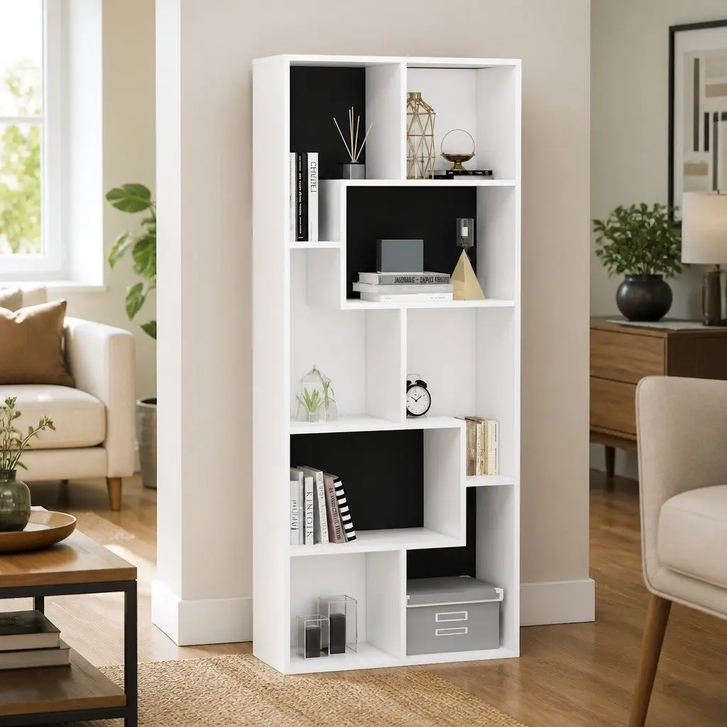 Book Cabinet Storage Unit Organiser 67x24x161 cm White