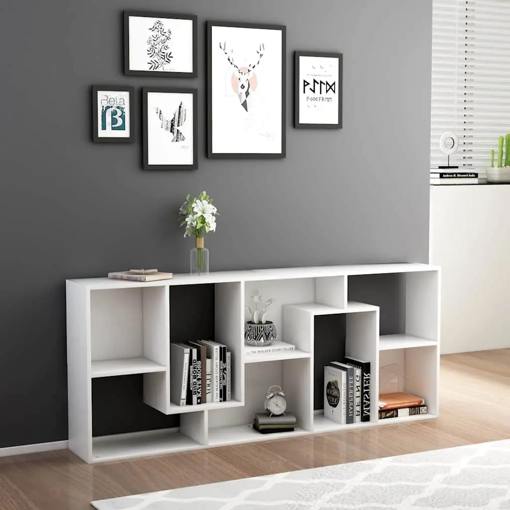 Book Cabinet Storage Unit Organiser 67x24x161 cm White