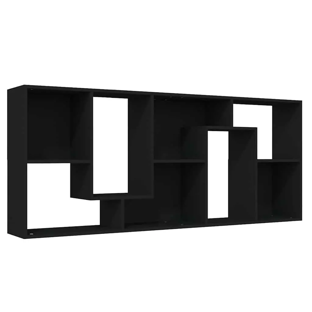 Bookcase Storage Cabinet Engineered Wood 67x24x161cm Black