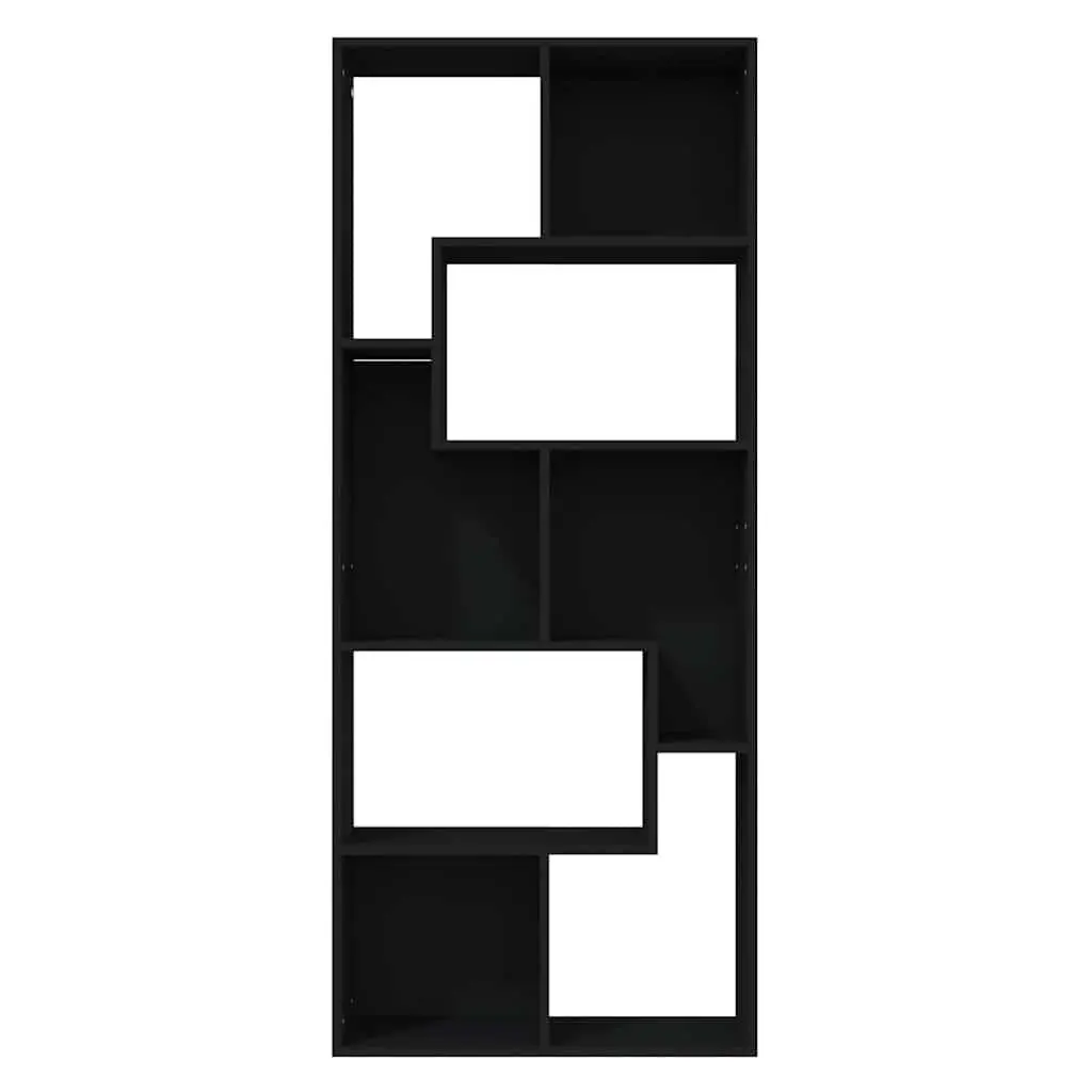 Bookcase Storage Cabinet Engineered Wood 67x24x161cm Black