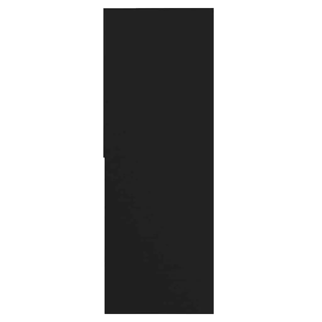 Bookcase Storage Cabinet Engineered Wood 67x24x161cm Black
