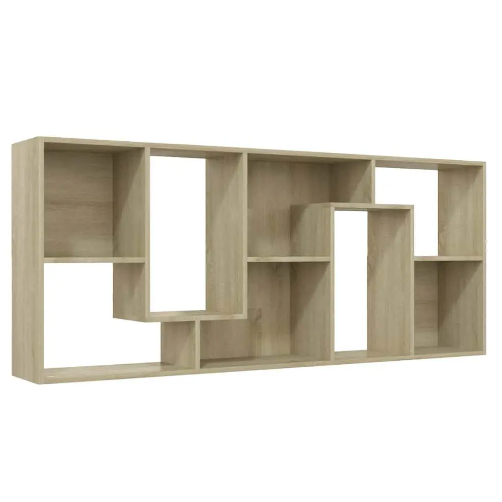Book Cabinet Storage Unit Engineered Wood 67L x 24W x 161H cm Brown Sonoma Oak