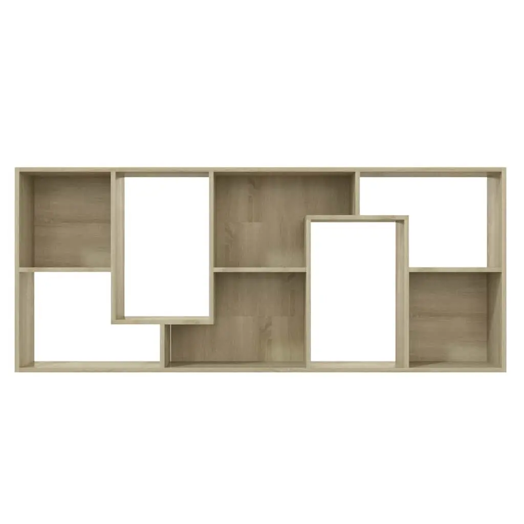 Book Cabinet Storage Unit Engineered Wood 67L x 24W x 161H cm Brown Sonoma Oak