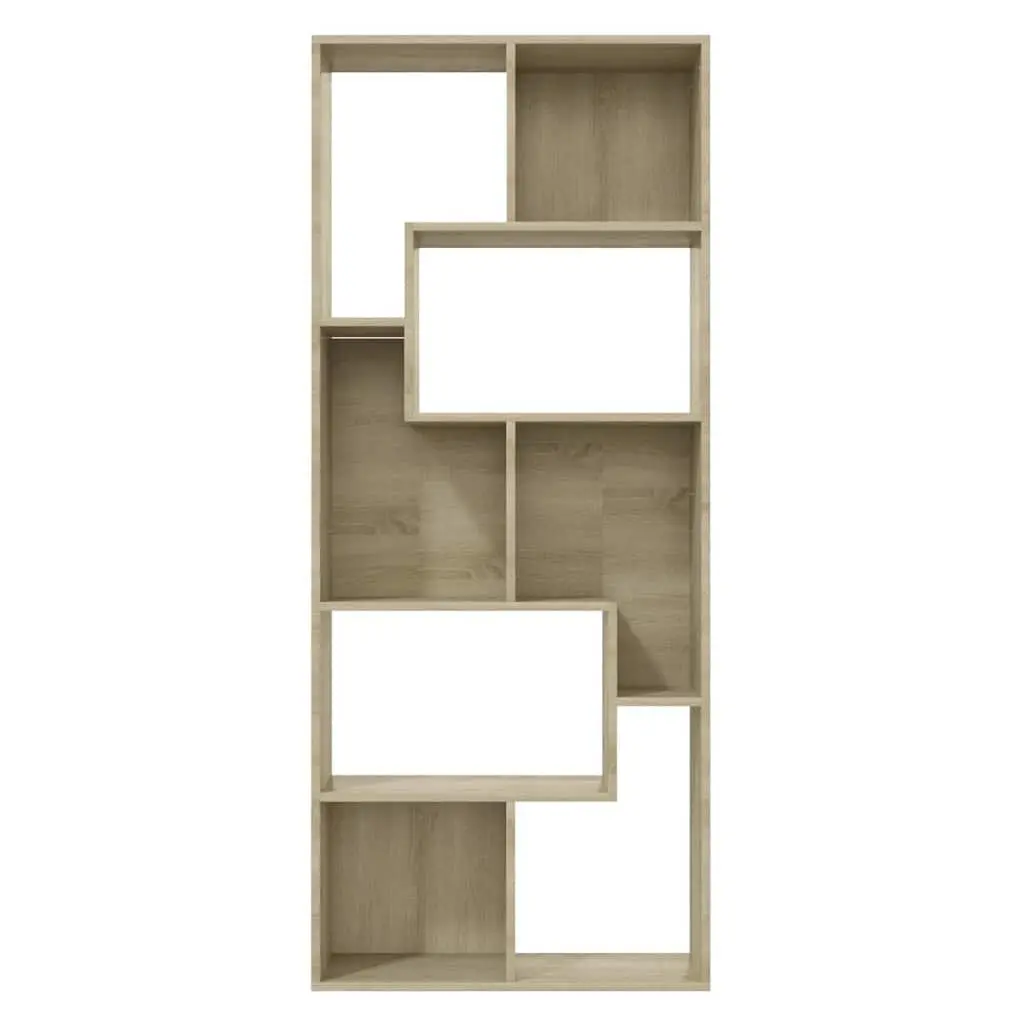 Book Cabinet Storage Unit Engineered Wood 67L x 24W x 161H cm Brown Sonoma Oak