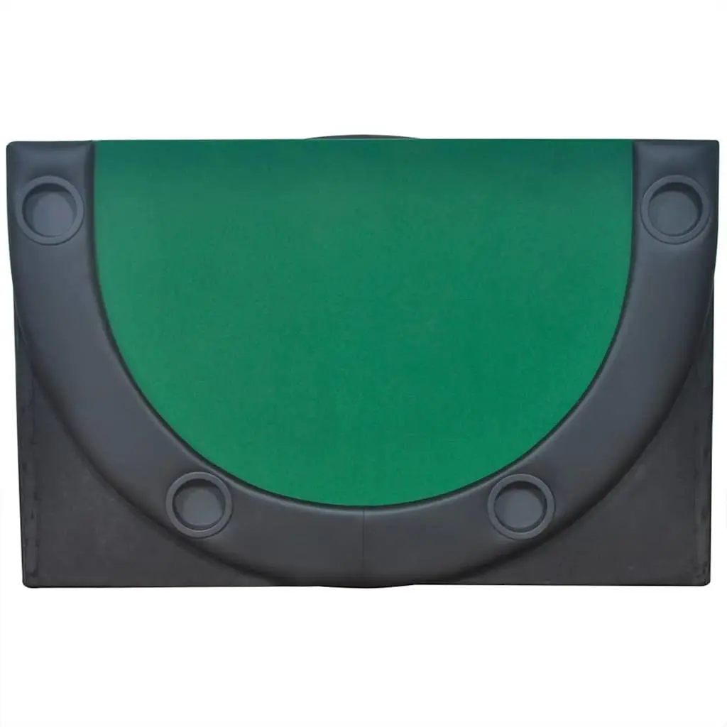 Poker Tabletop Foldable Green Racetrack for 10 Players with Cup Holders