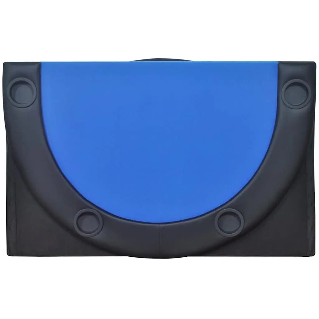 Poker Tabletop 10 Player Foldable Racetrack Blue Padded Playing Surface