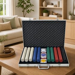 Value Poker Set with 1000 Chips and Essential Accessories