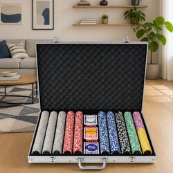 Reliable Poker Set with 1000 Laser Chips