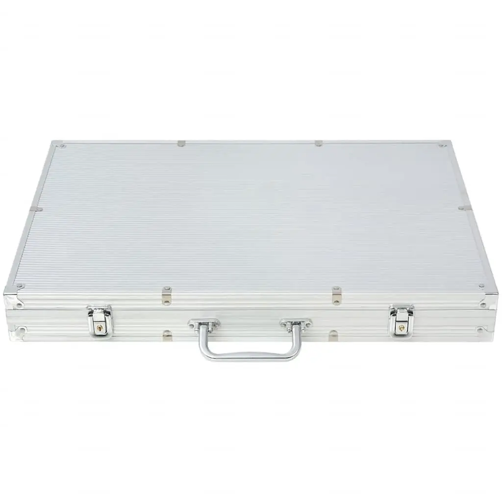 Poker Set 1000 Laser Chips Game Night Entertainment Aluminium Case