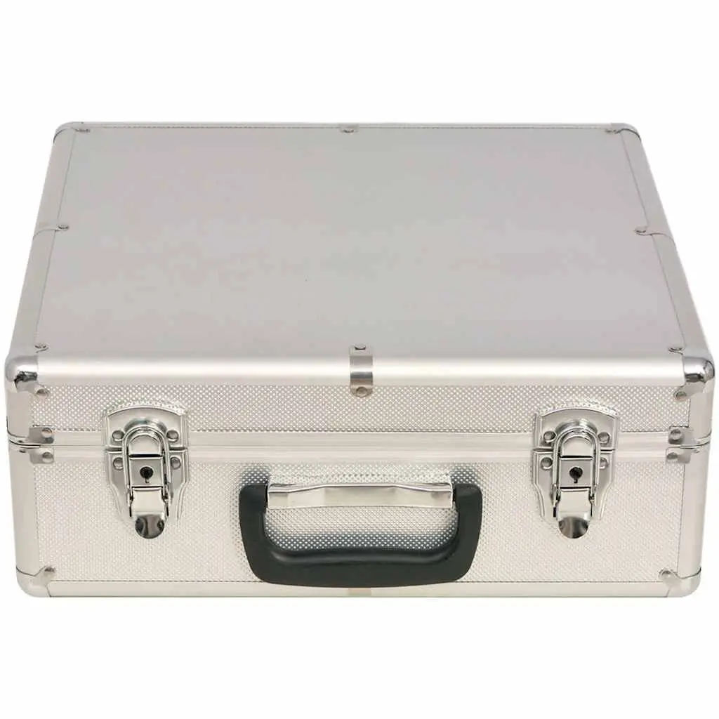 Poker Gaming Set 600 Laser Chips 6 Decks Cards 5 Dice Aluminium Case