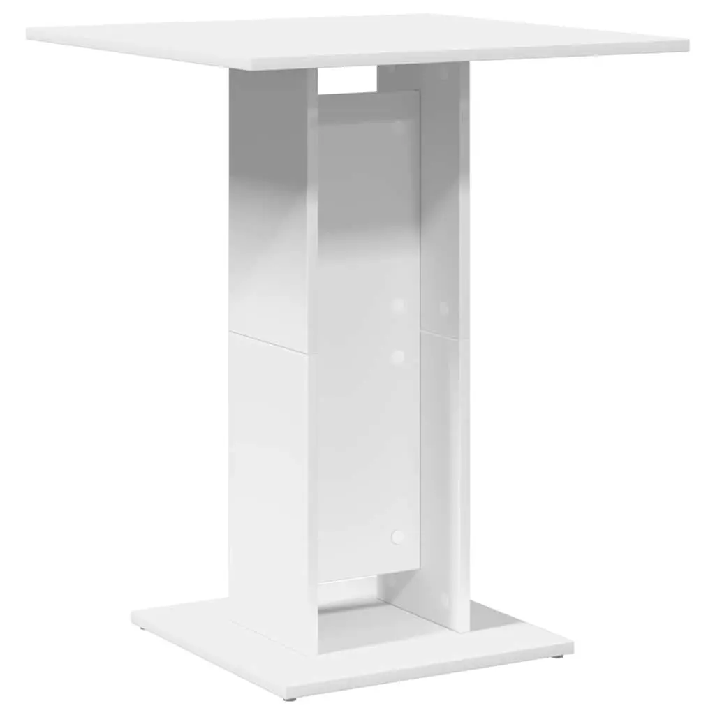 Bistro Table White 60x60x75 cm Kitchen Dining Room High Table Engineered Wood