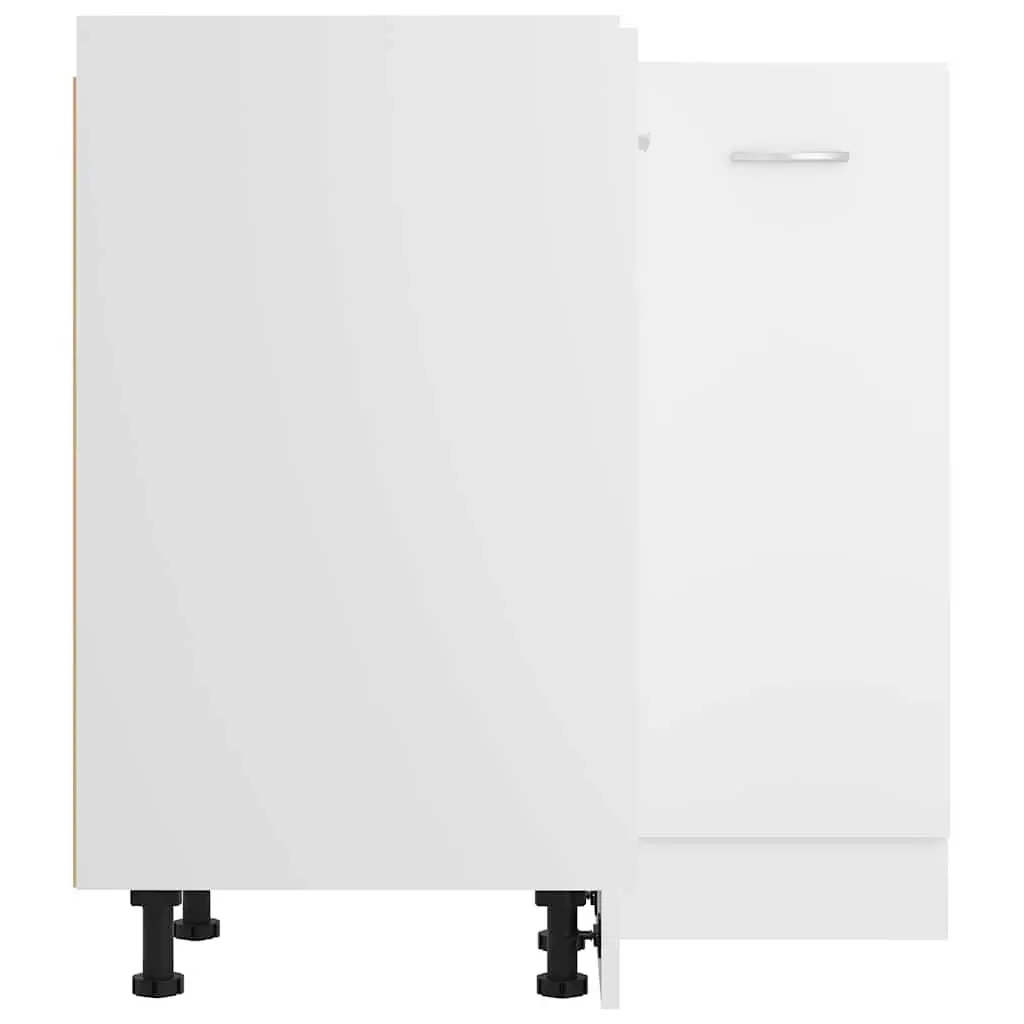 Corner Bottom Cabinet Kitchen Storage Engineered Wood 75.5x75.5x81.5cm White