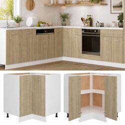 Reliable Brown Engineered Wood Corner Cabinet