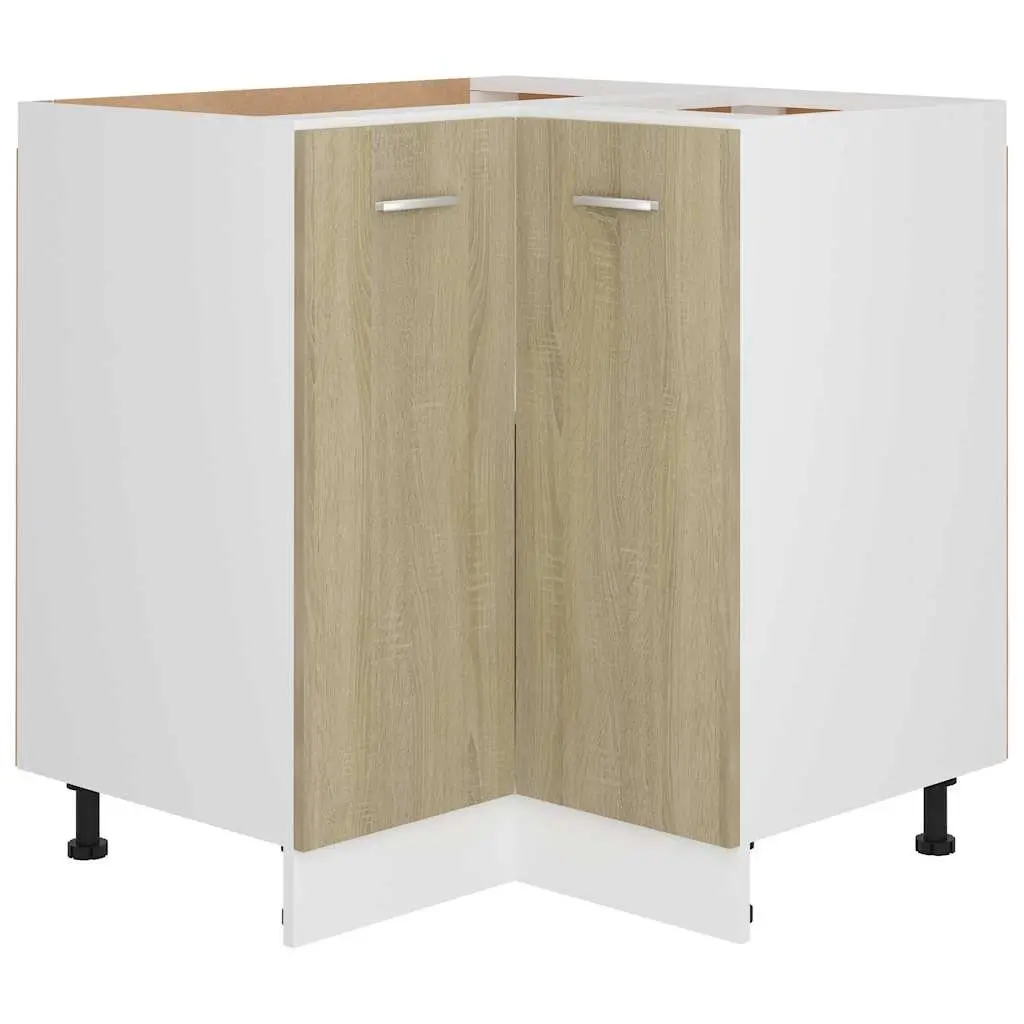 Brown Engineered Wood Corner Cabinet