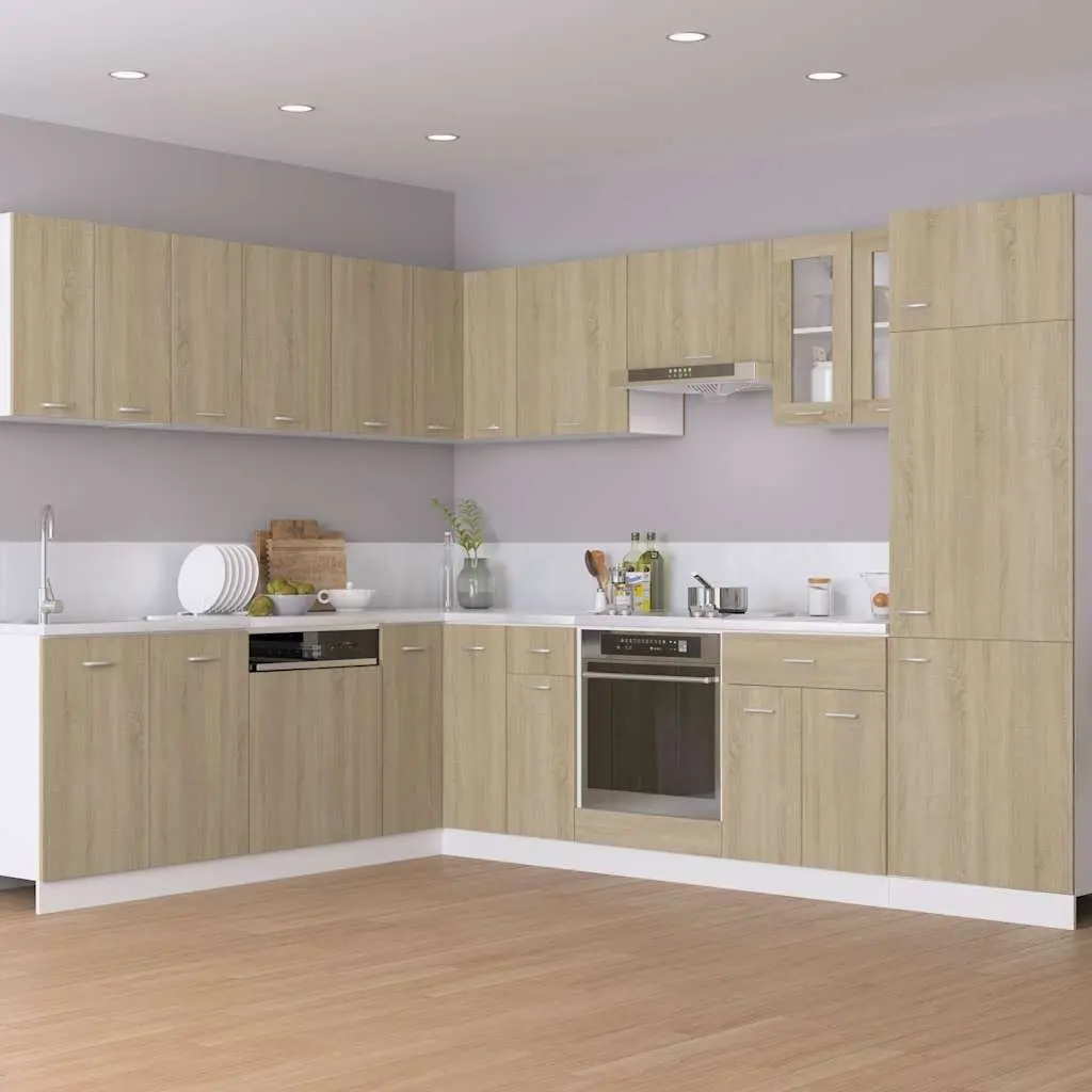 Brown Engineered Wood Corner Cabinet