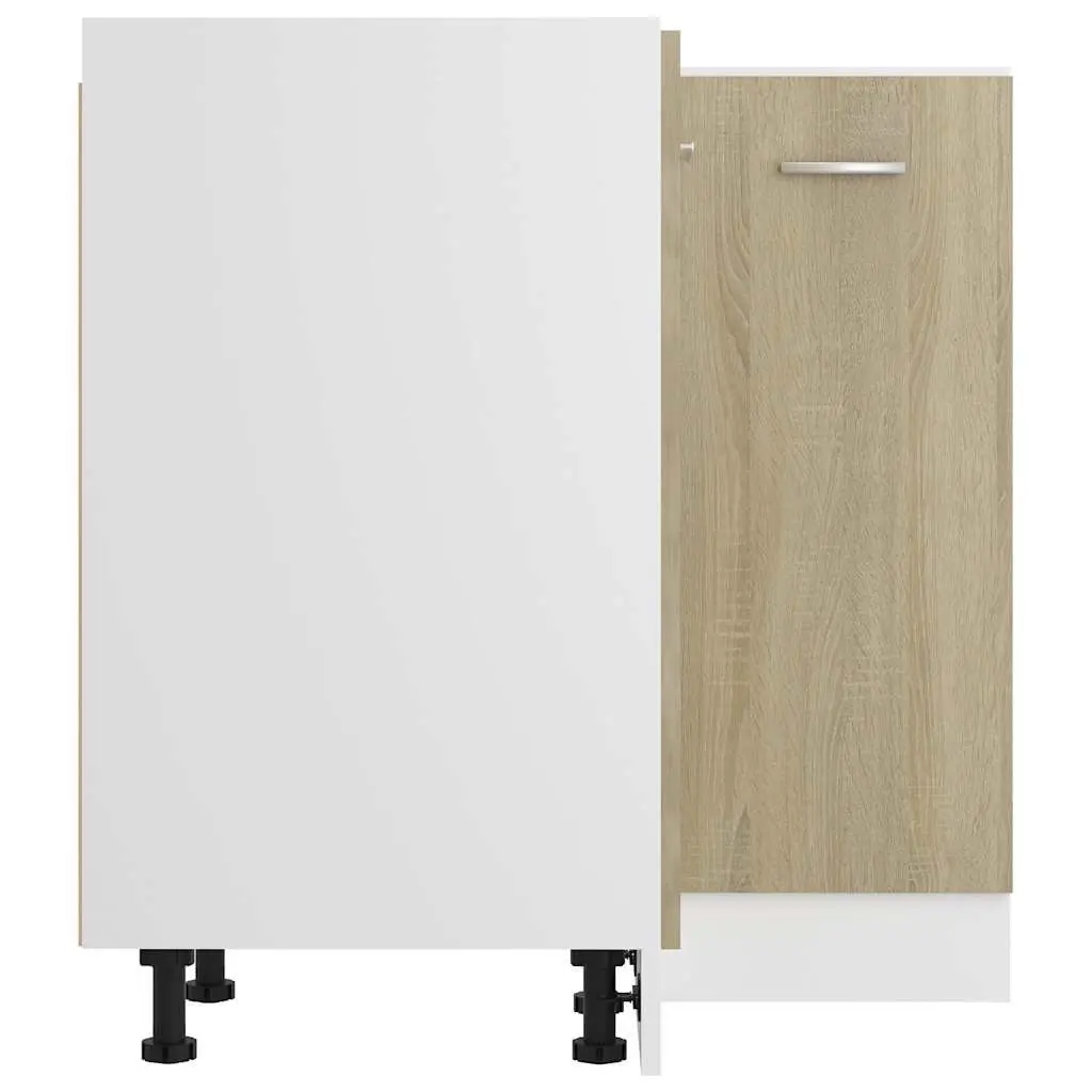 Brown Engineered Wood Corner Cabinet
