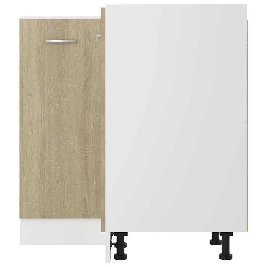 Brown Engineered Wood Corner Cabinet