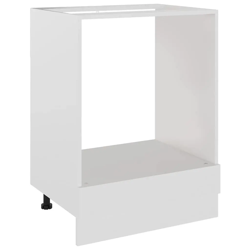 White Engineered Wood Kitchen Oven Cabinet