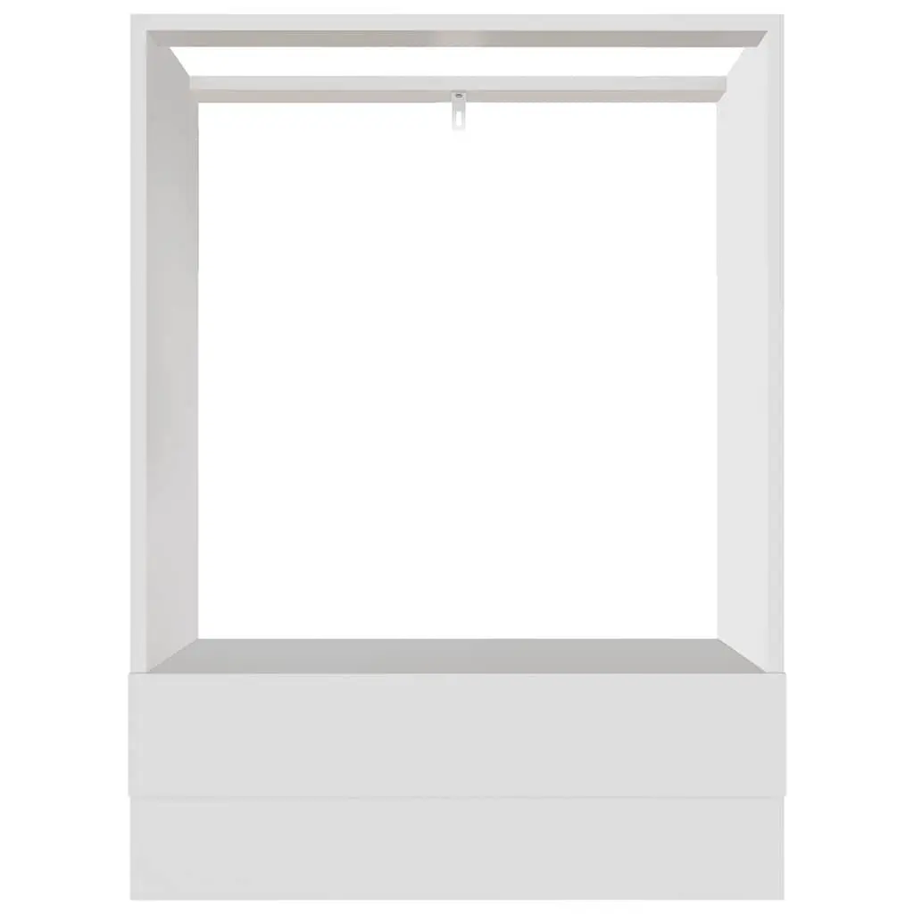 White Engineered Wood Kitchen Oven Cabinet