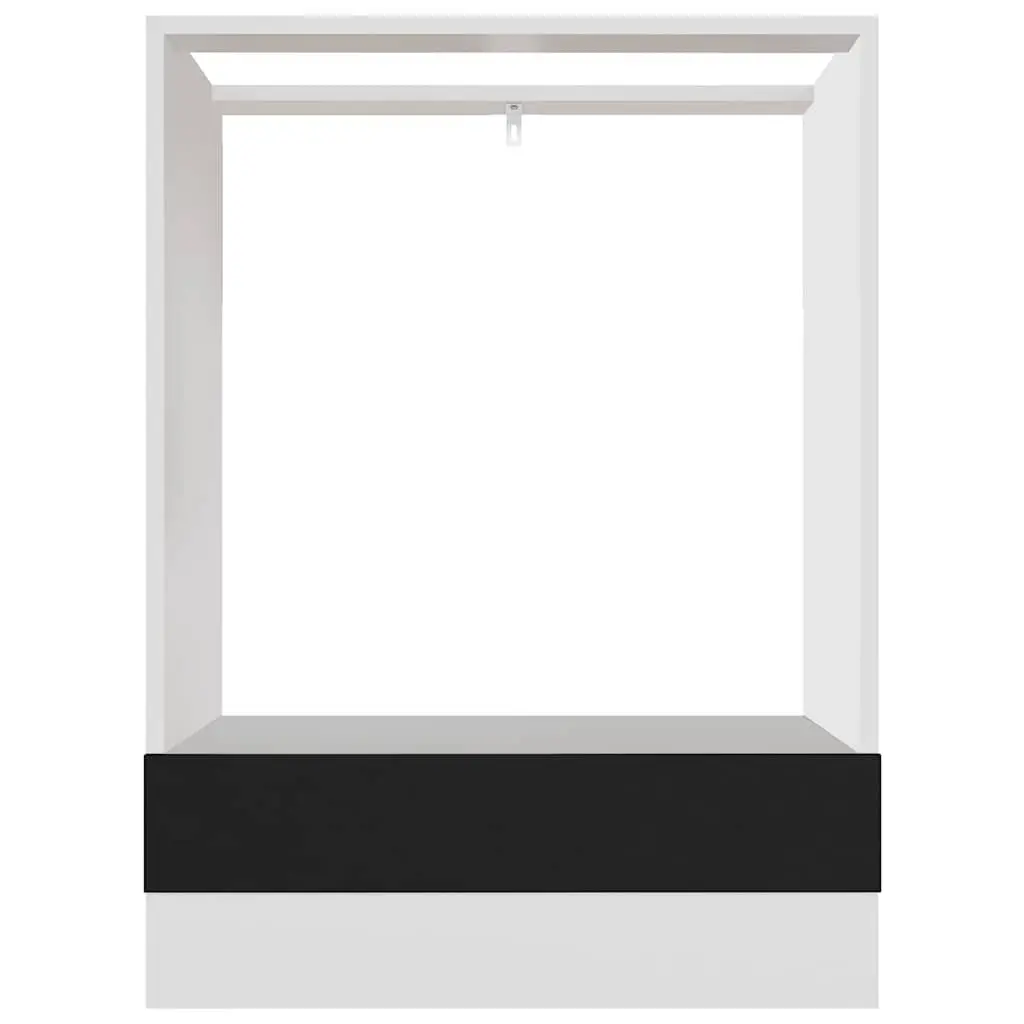 Oven Cabinet Kitchen Storage Engineered Wood Shelf Organiser 60x46x81.5cm Black