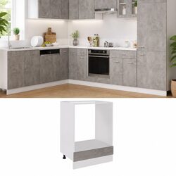 Oven Cabinet Grey Kitchen Storage Furniture Engineered Wood Organiser