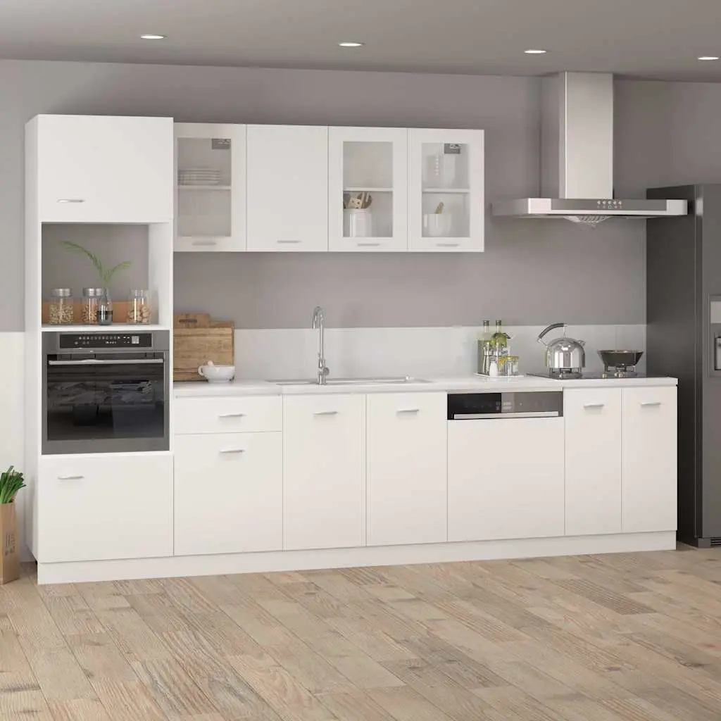 Hanging Glass Kitchen Cabinet Organizer White 40 x 31 x 60 cm