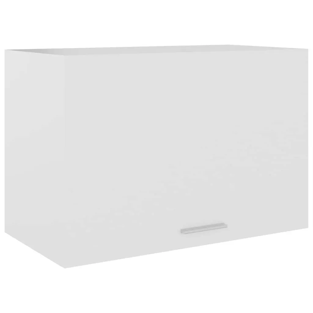 White Hanging Kitchen Cabinet Storage Engineered Wood Shelf Flip-Up Door