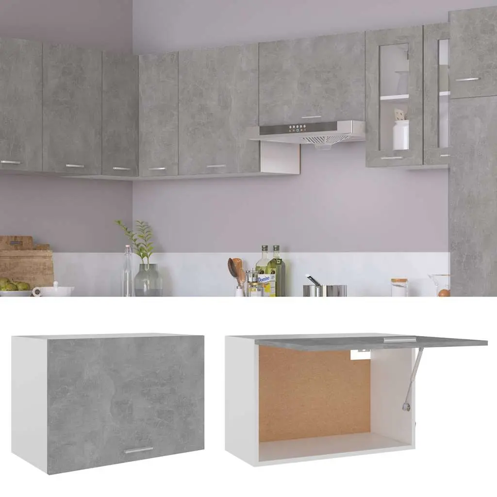 Grey Wall-Mounted Kitchen Storage Cabinet