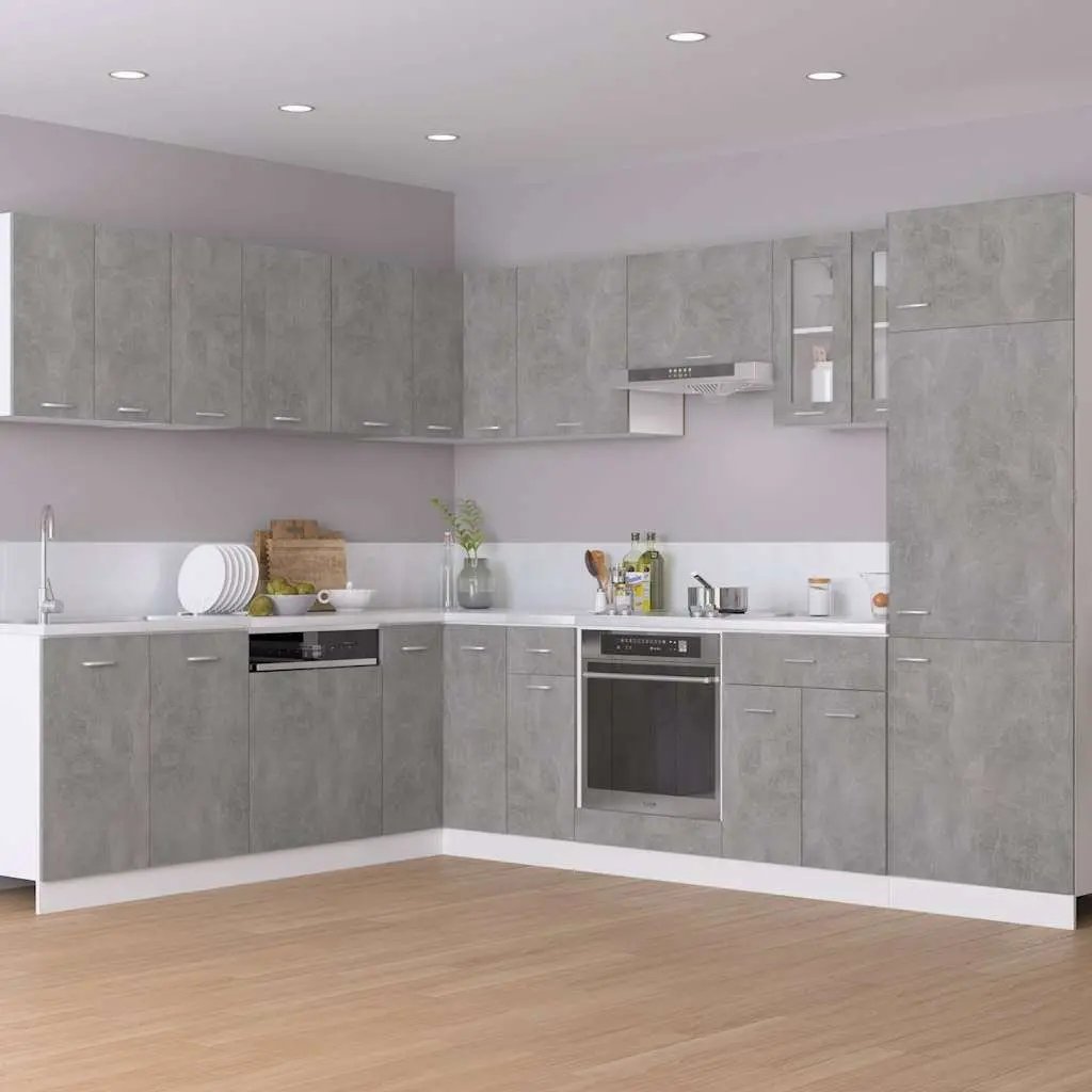 Grey Wall-Mounted Kitchen Storage Cabinet