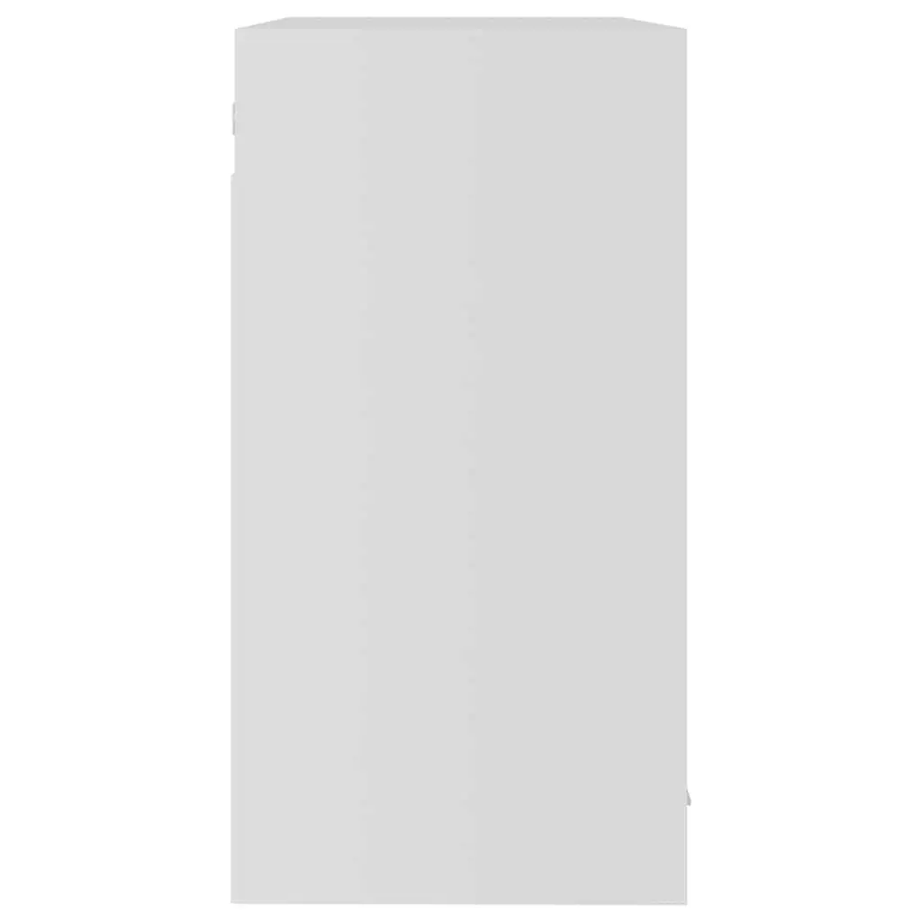 Hanging Glass Cabinet Kitchen Wall Storage Cupboard 80x31x60cm White