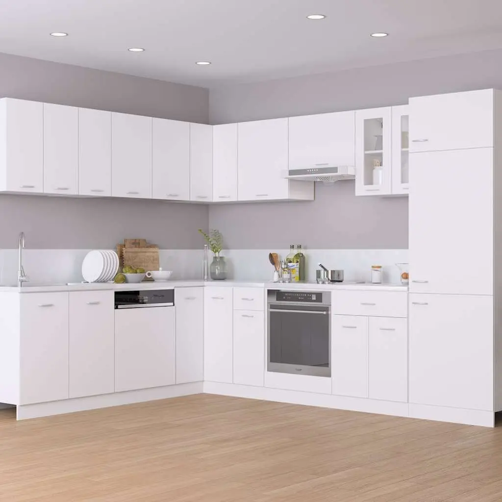 White Corner Cabinet for Kitchen Organization