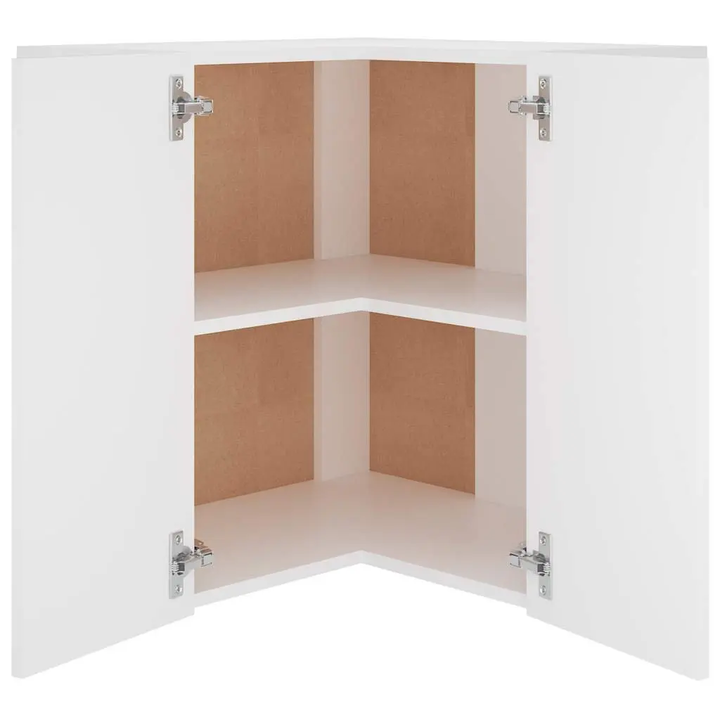 White Corner Cabinet for Kitchen Organization