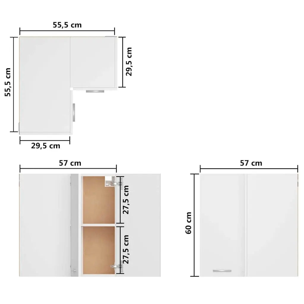White Corner Cabinet for Kitchen Organization